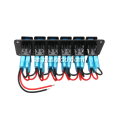 6 لوحة مفتاح LED Rocker Switch Rocker Gang